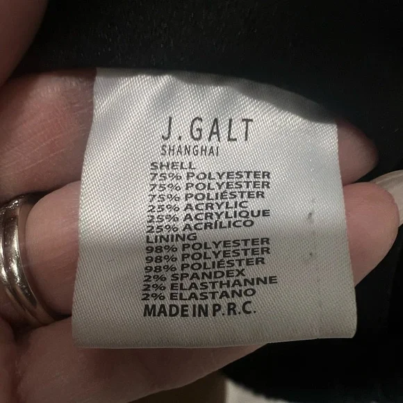 J. Galt Faux Fur Black Collared Coat - Picture 4 of 6